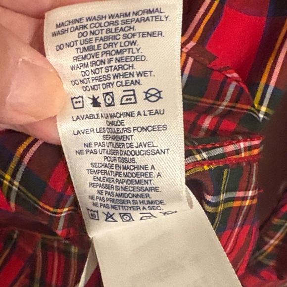 Lands' End Woman's Red Plaid Shirt - size 18 - Picture 5 of 8